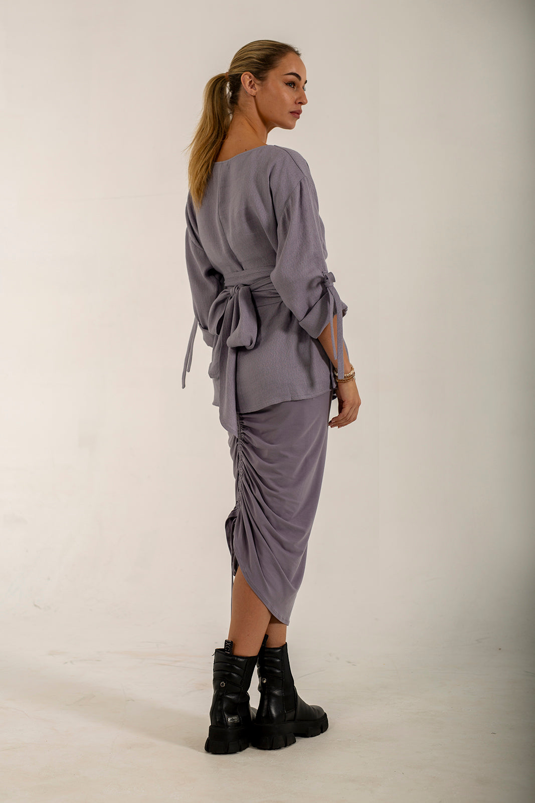 Sandy Italian Linen Tunic (Silver frost)