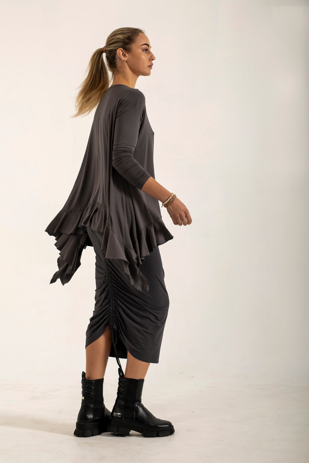 Shannon Viscose Jersey Drawstring Skirt (lead)