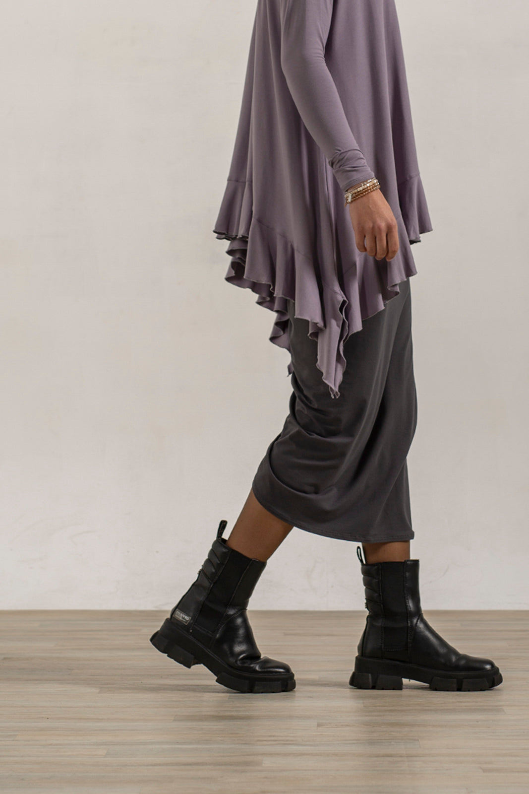 Shannon Viscose Jersey Drawstring Skirt (lead)