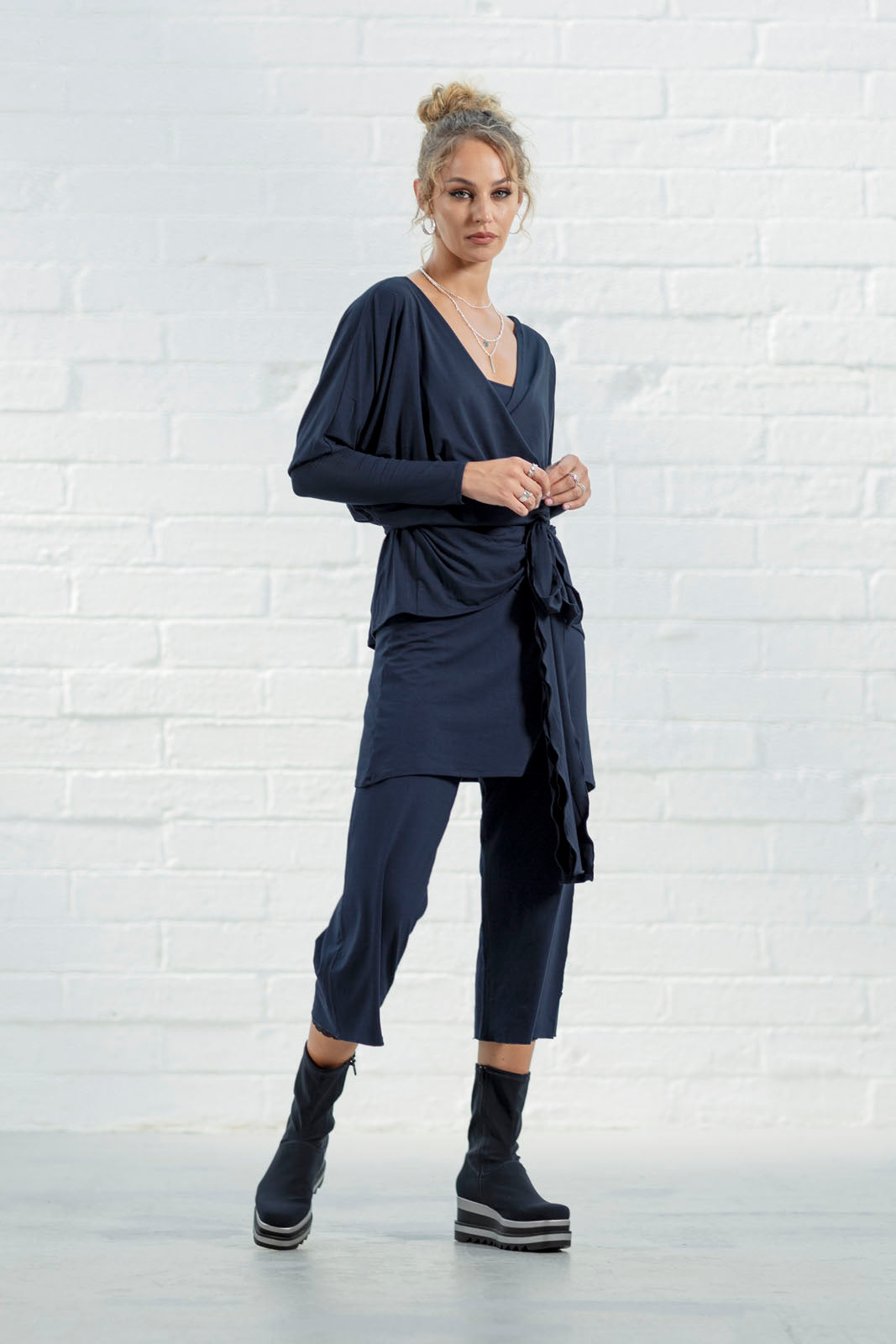 Navy Fleur Vest