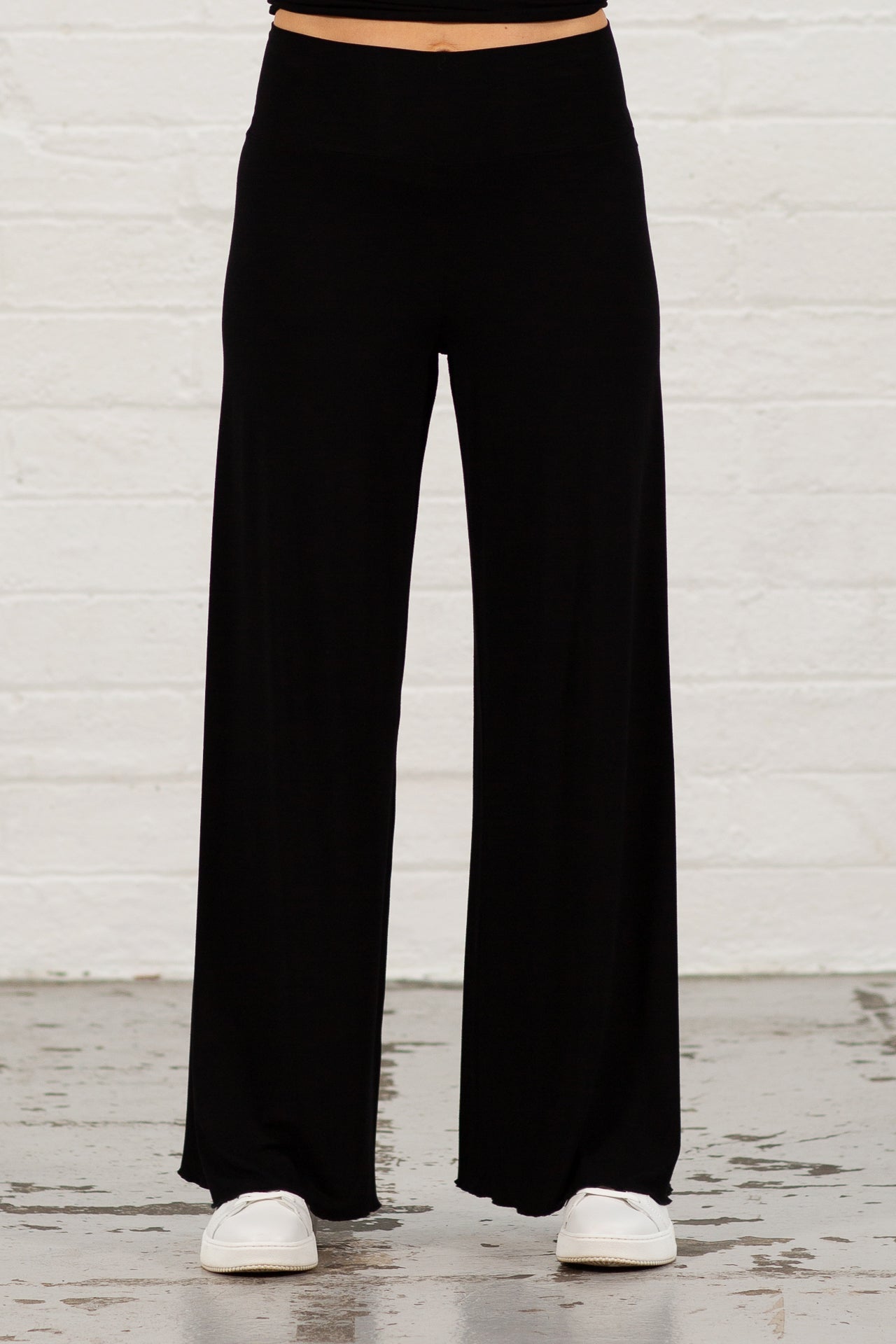 Black Viscose Jersey Kate Palazzos