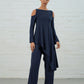 Navy Viscose Jersey Kate Palazzos