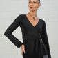 Black Morticia Wrap Top