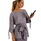 Sandy Italian Linen Tunic (Silver frost)