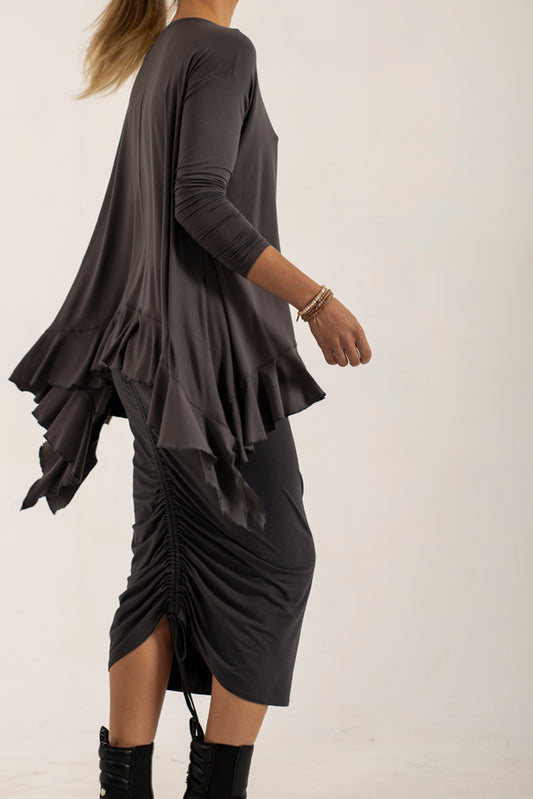 Shannon Viscose Jersey Drawstring Skirt (lead)