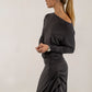 Harper Viscose Jersey Asymetrical Skirt (Lead)