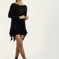 Monique Viscose Jersey Frill Hem Tunic (black)