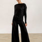 Abbe Viscose Jersey Asymetrical top (black)