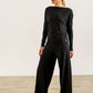 Abbe Viscose Jersey Asymetrical top (black)