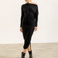 Abbe Viscose Jersey Asymetrical top (black)