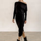 Abbe Viscose Jersey Asymetrical top (black)