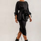 Shannon Viscose Jersey Drawstring Skirt (black)