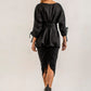 Shannon Viscose Jersey Drawstring Skirt (black)