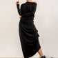 Abbe Viscose Jersey Asymetrical top (black)
