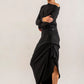 Abbe Viscose Jersey Asymetrical top (black)