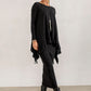 Monique Viscose Jersey Frill Hem Tunic (black)