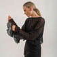 Alina Italian Wool crop jumper ( black)