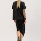 Shannon Viscose Jersey Drawstring Skirt (black)