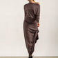Abbe Viscose Jersey Asymetrical top (Mink)