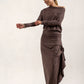 Abbe Viscose Jersey Asymetrical top (Mink)