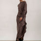 Abbe Viscose Jersey Asymetrical top (Mink)
