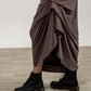 Harper Viscose Jersey Asymetrical Skirt (Mink)