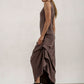Harper Viscose Jersey Asymetrical Skirt (Mink)