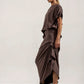 Harper Viscose Jersey Asymetrical Skirt (Mink)
