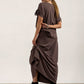 Harper Viscose Jersey Asymetrical Skirt (Mink)