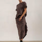 Harper Viscose Jersey Asymetrical Skirt (Mink)