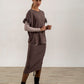 Shannon Viscose Jersey Drawstring Skirt (mink)