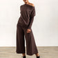 Abbe Viscose Jersey Asymetrical top (Mink)