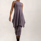Shannon Viscose Jersey Drawstring Skirt (Silver frost)