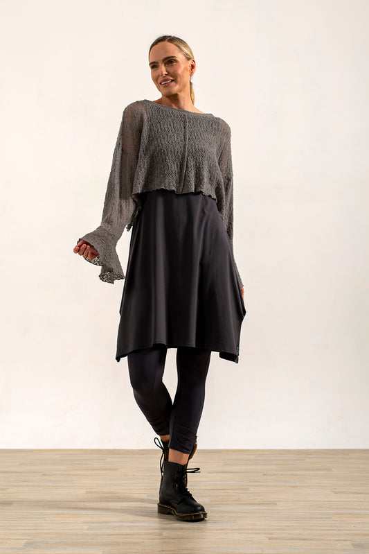 Alina Italian Wool crop jumper (Light grey)