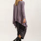 Monique Viscose Jersey Frill Hem Tunic (Silver Frost)