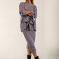 Shannon Viscose Jersey Drawstring Skirt (Silver frost)