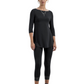 Ailsa Black Viscose Jersey Top