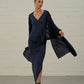 Dafna Slit Skirt: Navy (Long)