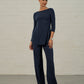 Ailsa Navy Viscose Jersey Top