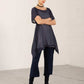 Navy Viscose Jersey Ellen Crop Palazzos (narrow)